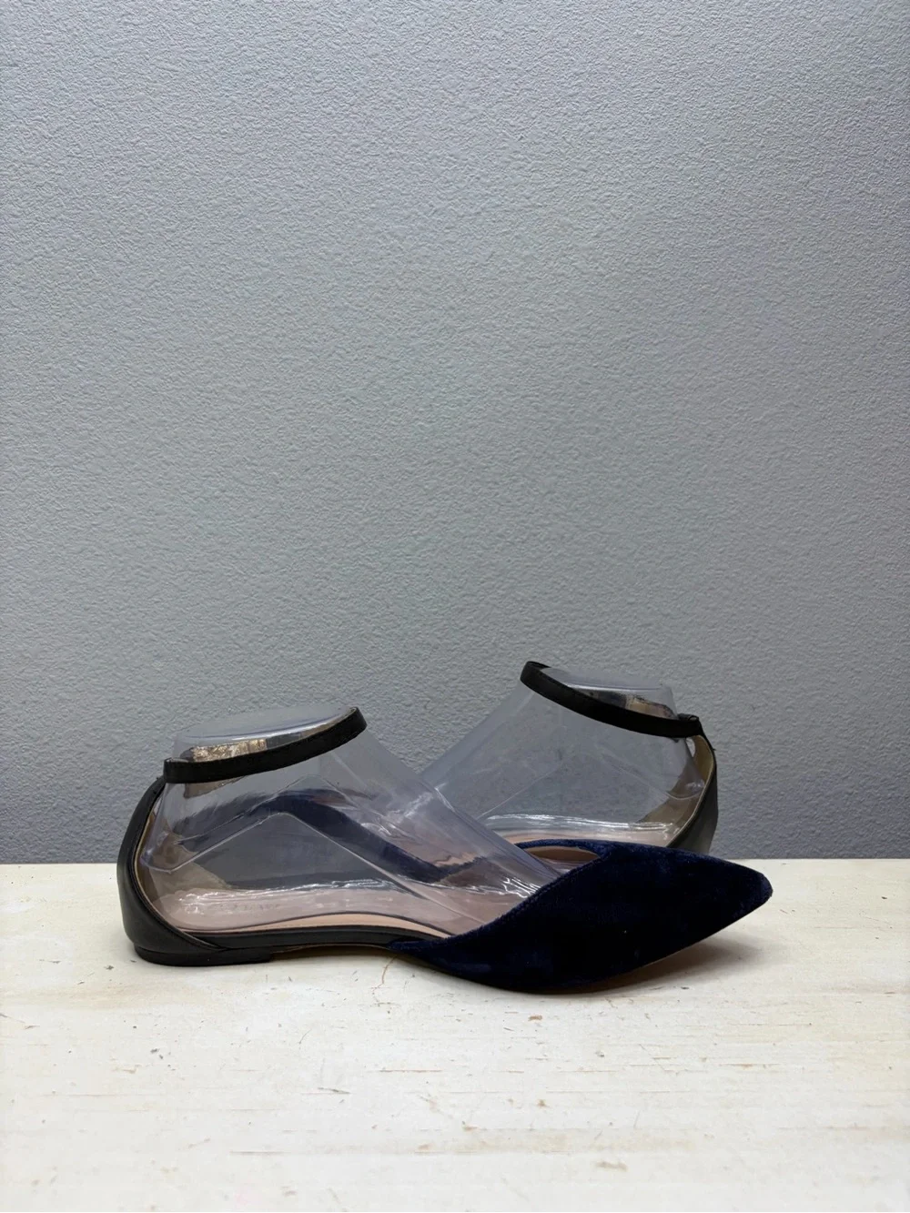 J. Crew Blue Velvet Pointed Toe Flats Size 9